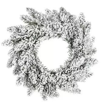 Венок соник d50см заснеженный w02