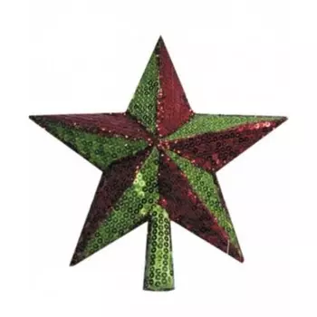 Верхушка на елку 25 см сноумен звезда е80341