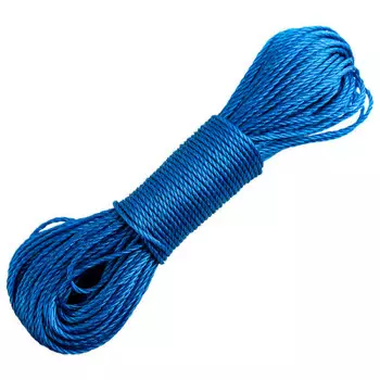 Верёвка бельевая 20м*4мм Absolut Home голубая 05.40-20m
