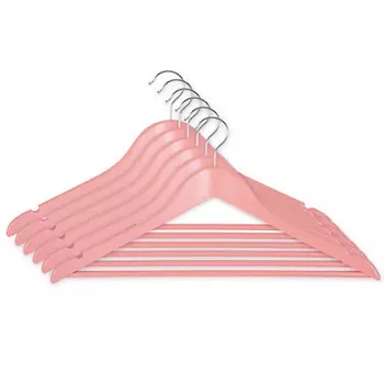 Вешалка деревянная розовая 23*1,2*44,5см whm6611r