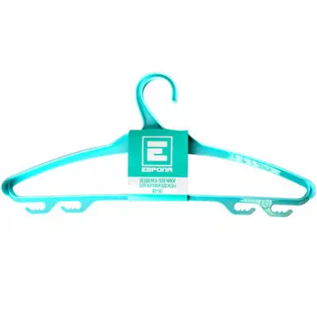 Вешалка-плечики Европа для легкой одежды 52-54 3шт бирюзовый