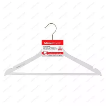 Вешалка плечики мастер хаус бланка 44 см белая деревянная