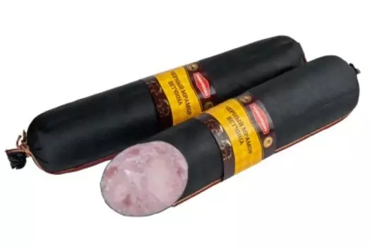 Ветчина черный мрамор мясное колбасное изделие вареное кат.а романишин