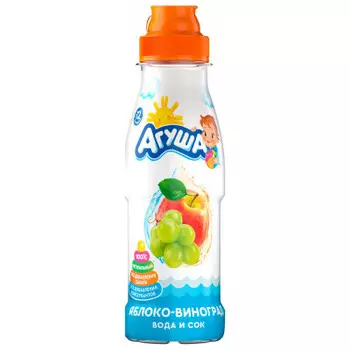 Вода и сок агуша 300 мл яблоко виноград с 12 месяцев