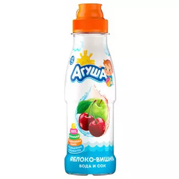 Вода и сок агуша 300 мл яблоко вишня с 12 месяцев