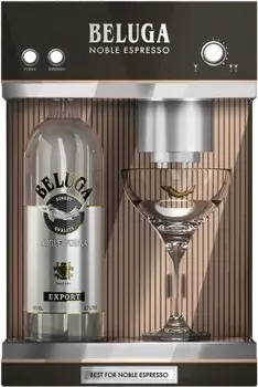 Водка белуга 0.7 л 40% россия п\у + бокал