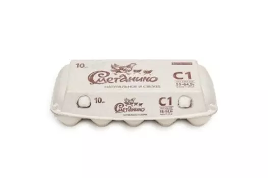 Яйцо куриное 10 шт 1 с сметанино