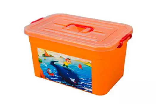 Ящик для хранения 310*200*180мм 6,5л Полимербыт детский радуга с80901