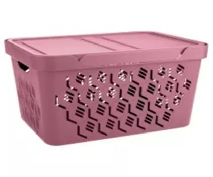 Ящик универсальный 38*27, 6*22 см бытпласт делюкс 18 л розовый