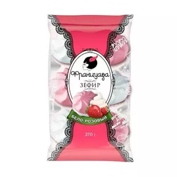 Зефир француаза 270г бело-розовый тверь