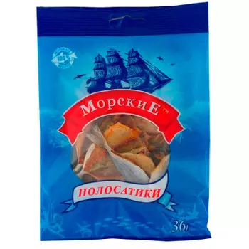 Желтый полосатик морские 36г солено-сушеные