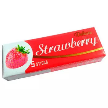 Жевательная резинка Deluxe клубника 23г