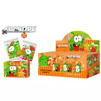 Жевательные конфеты со вкусом клубники, яблока 22г Конфитрейд