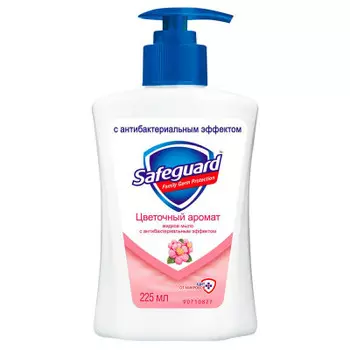 Жидкое мыло сэйфгард 225 мл антибактериальное с цветочным ароматом