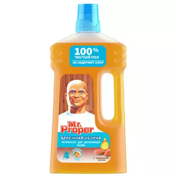 Жидкость для уборки дома мистер пропер 1 л для деревянных полов с миндальным маслом