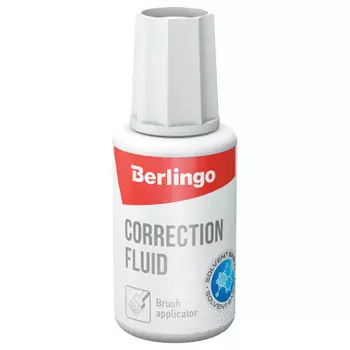 Жидкость корректирующая Berlingo 20мл на химической основе с кистью 255110