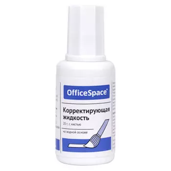 Жидкость корректирующая оффис спейс 20 мл водная с кистью 236289