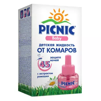 Жидкость пикник 30 мл от комаров 45 ночей беби