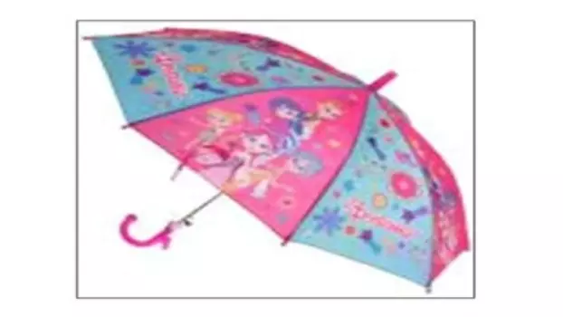 Зонт детский фееринки со свистком 45см