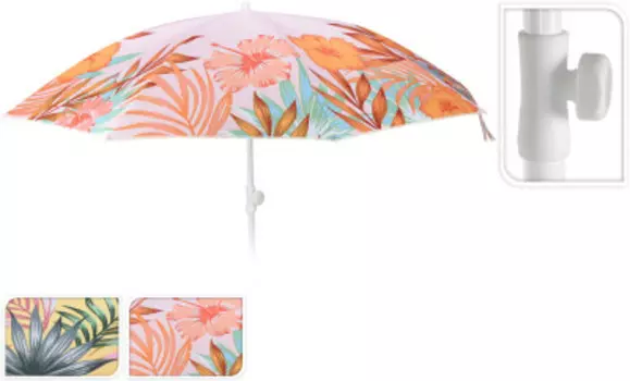 Зонт солнцезащитный d180 см ассорти kt4000080