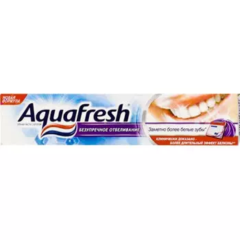 Зубная паста Aquafresh 100мл безупречное отбеливание