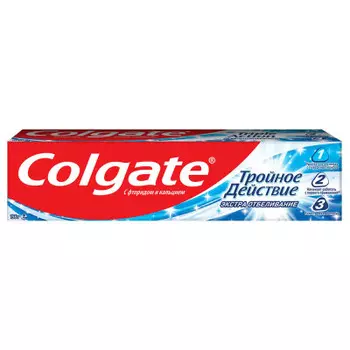 Зубная паста Colgate 100 мл Тройное Действие Экстра Отбеливание