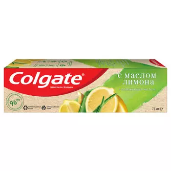 Зубная паста Colgate 75 мл Naturals Освежающая чистота с Маслом Лимона с натуральными ингредиентами