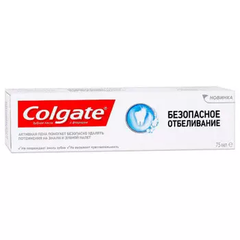 Зубная паста Colgate 75мл безопасное отбеливание