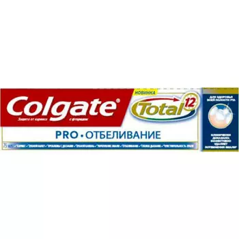 Зубная паста Colgate 75мл тотал про отбеливание