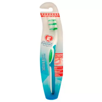 Зубная щетка Европа массажная средней жесткости