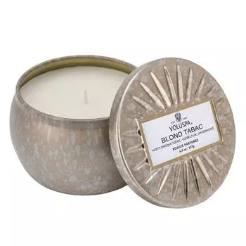 Аромасвеча Voluspa Белый табак в декоративной банке