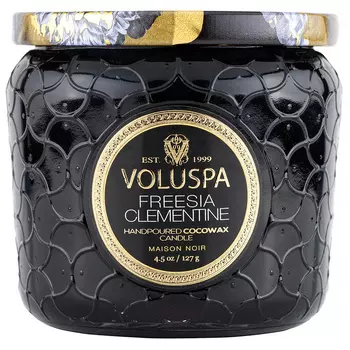 Аромасвеча Voluspa Фрезия и клементин в маленькой стеклянной банке