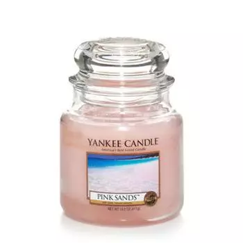 Аромасвеча в стеклянной банке, средняя, "Розовые пески"