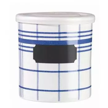 Банка для сыпучих продуктов с крышкой Asa Selection Grandmere 14см цвет крупная синяя клетка