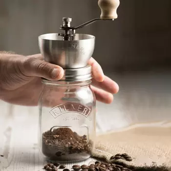 Банка с ручной кофемолкой Kilner 500мл