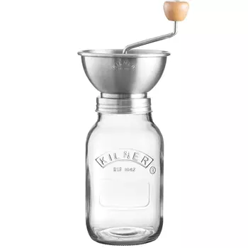 Банка с ручной мельницей для приготовления соуса