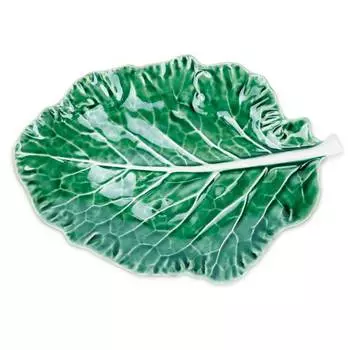Блюдо Bordallo Pinheiro Cabbage Leaf Natural Colours