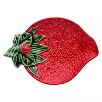 Блюдо Bordallo Pinheiro Strawberries 21x15см