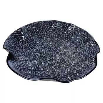 Блюдо декоративное Yalos Bubble, цвет черный перламутр