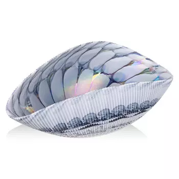 Блюдо декоративное Yalos Shell, цвет белый с черными нитями