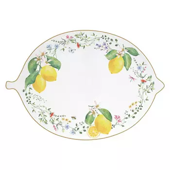 Блюдо овальное Easy Life Цветы и лимоны 30х21,5см