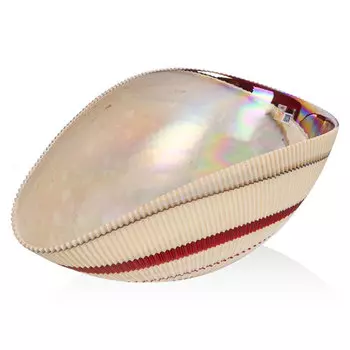 Блюдо Yalos Shell 44x23x19см, айфори с красным
