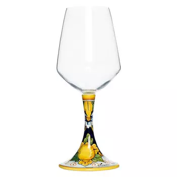 Бокал для вина на керамической ножке Leoncini Лимоны