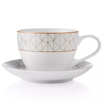 Чайная пара Esprado Mosaica White