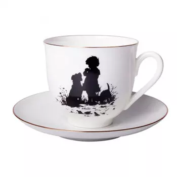 Чайная пара Ландыш Силуэты. Друзья в подарочной коробке