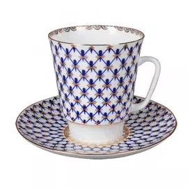 Чайная пара Майская Кобальтовая сетка в подарочной коробке
