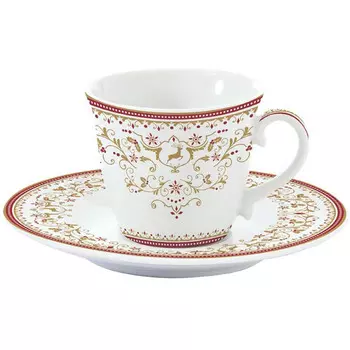 Чашка 200мл с блюдцем Easy Life Winter Carousel в подарочной коробке