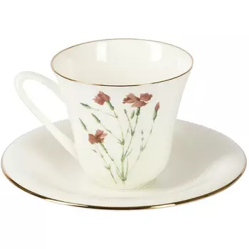 Чашка чайная с блюдцем ЛФЗ Сад. Гвоздика