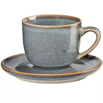 Чашка для эспрессо с блюдцем Asa Selection Saisons Denim