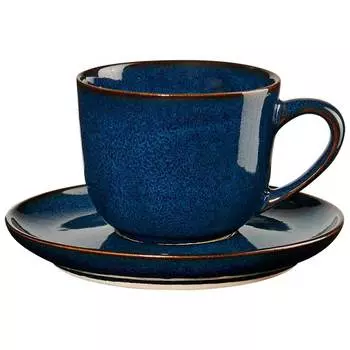 Чашка для эспрессо с блюдцем Asa Selection Saisons Midnight Blue